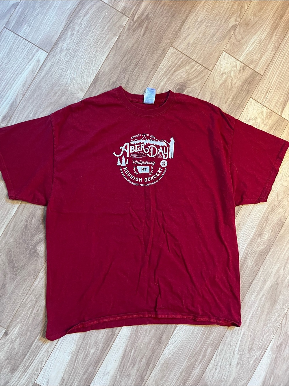 2016 red Aber Day Philadelphia concert tee